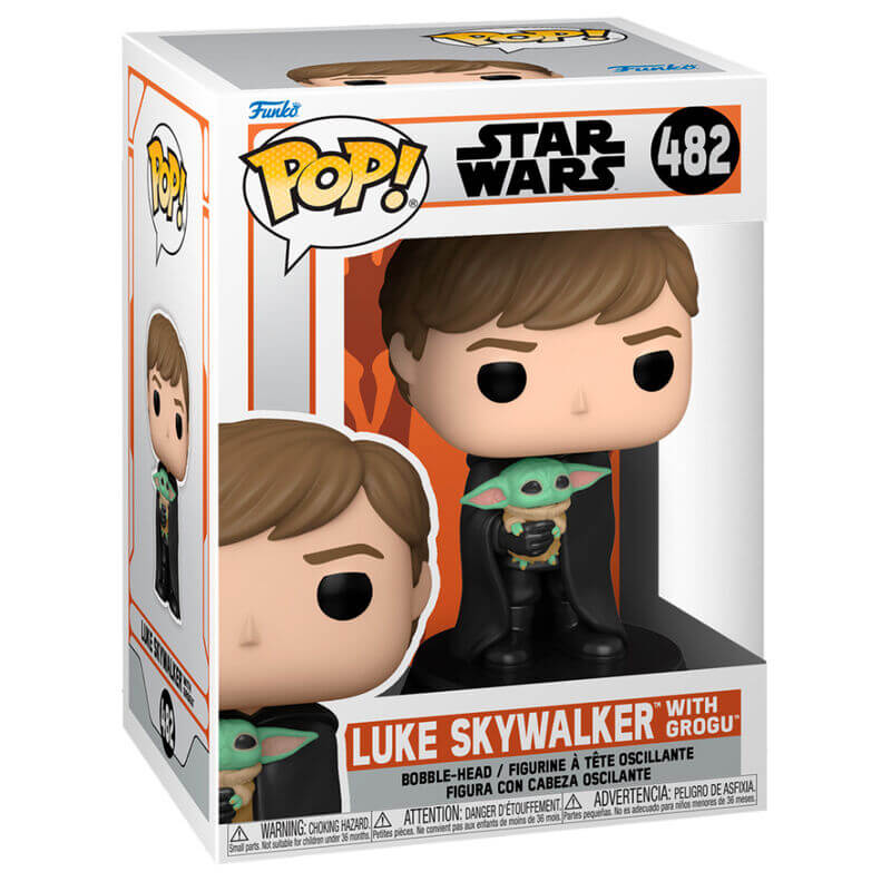 POP figure Star Wars Luke Skywalker med Grogu #482 Cardboard