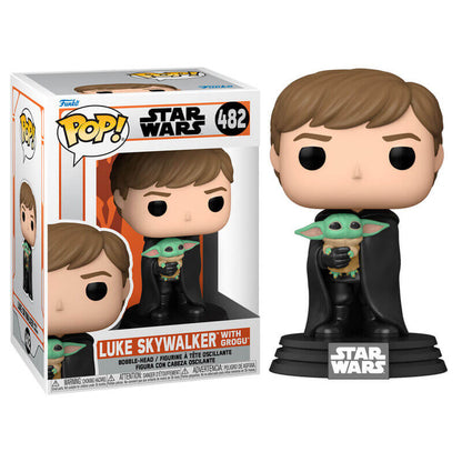 POP figure Star Wars Luke Skywalker med Grogu #482 CardBoard And Character