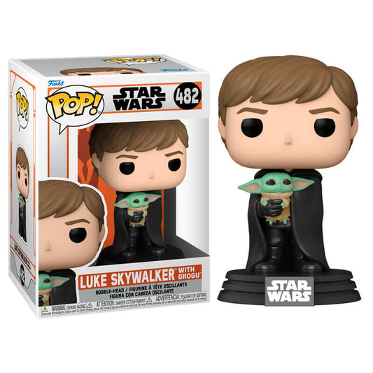 POP figure Star Wars Luke Skywalker med Grogu #482 CardBoard And Character