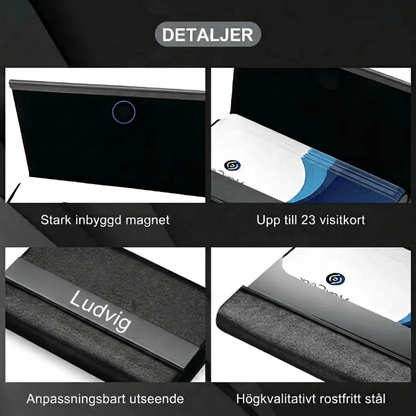 Personligt Kortfodral detaljer hur det funkar och specifikationer