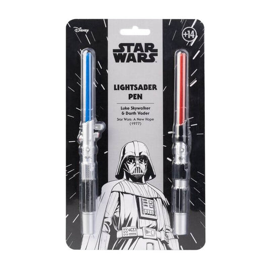 Star Wars Lightsaber Pennor 2-pack – Luke & Darth Vader med LED-ljus